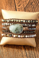 Load image into Gallery viewer, 34 inch natural stone boho bracelet
