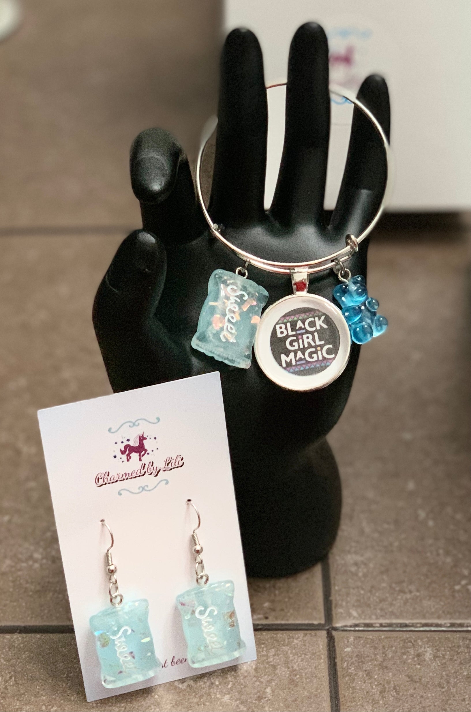 Kids Bangle and Earring Set