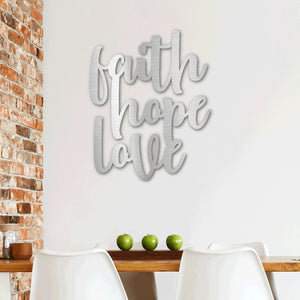 Faith-Hope-Love Steel Sign